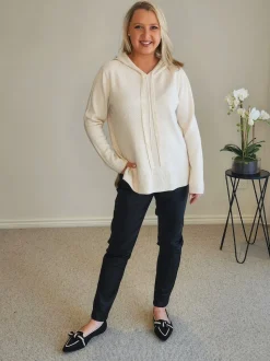Alexa Knit Hoodie - Natural