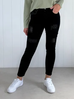 All That Jazz Applique Jean - Black