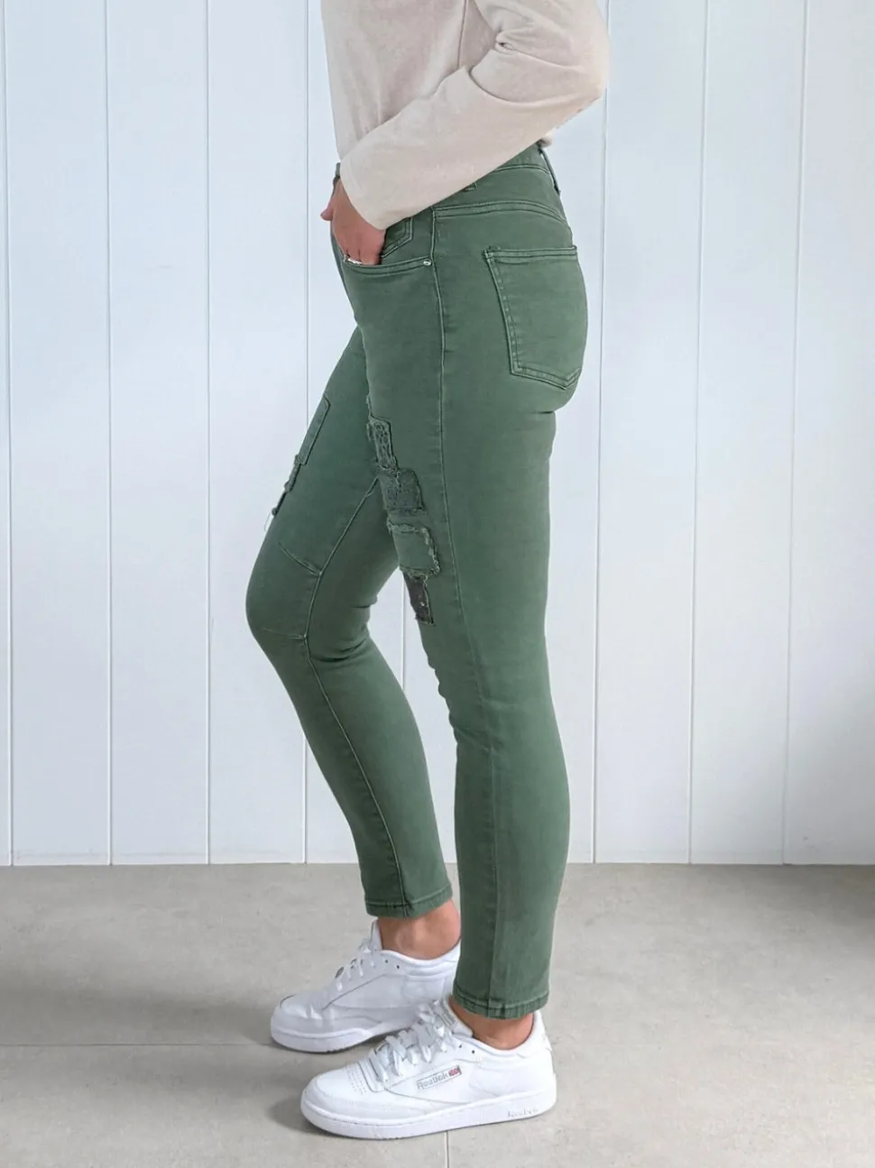 All That Jazz Applique Jean - Khaki