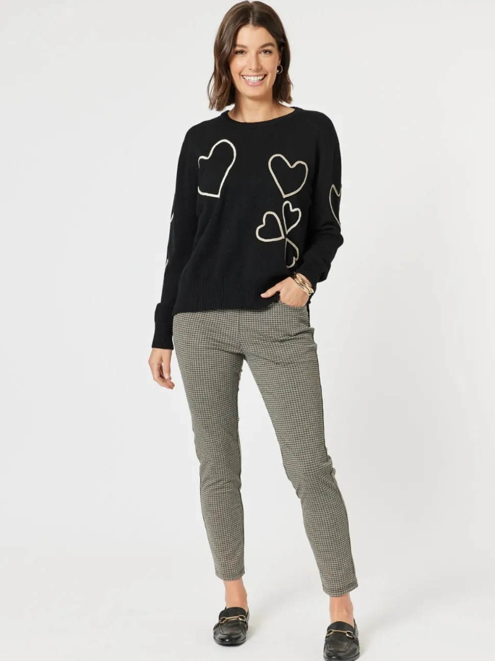 Ava Pant - Natural/Black