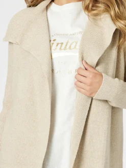 Ava Rib Cardigan - Natural