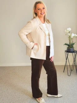 Avenue Faux Suede Jacket - Stone