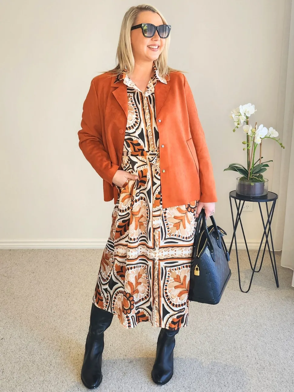 Avenue Faux Suede Jacket - Fig
