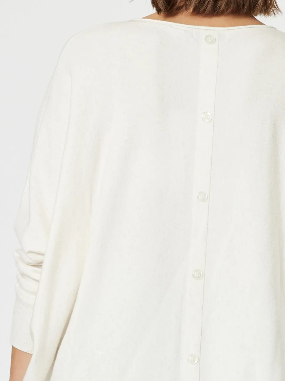 Avery Button Back Knit - Ivory