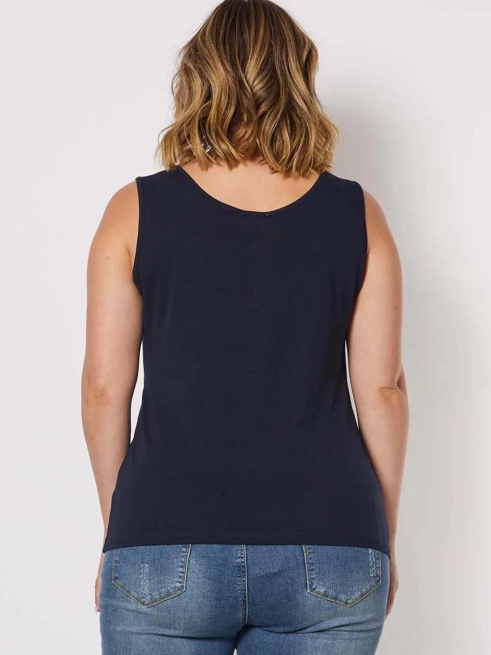 Basic Cotton Camisole - Navy