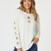 Be Square Long Sleeve Top - White