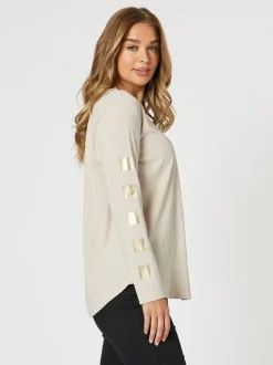 Be Square Long Sleeve Top - Natural