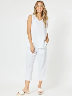 Byron Cotton 7/8 Pant - White