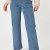 Carpenter Stretch Wide Leg Jean - Washed Denim