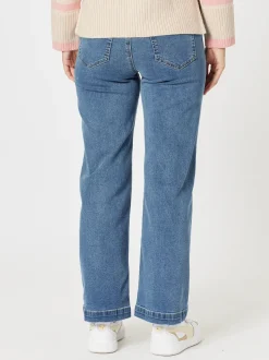 Carpenter Stretch Wide Leg Jean - Washed Denim