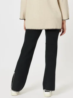 Cosy Split Hem Pant - Black