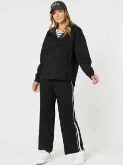 Evie Hooded Zip Sweatshirt - Black