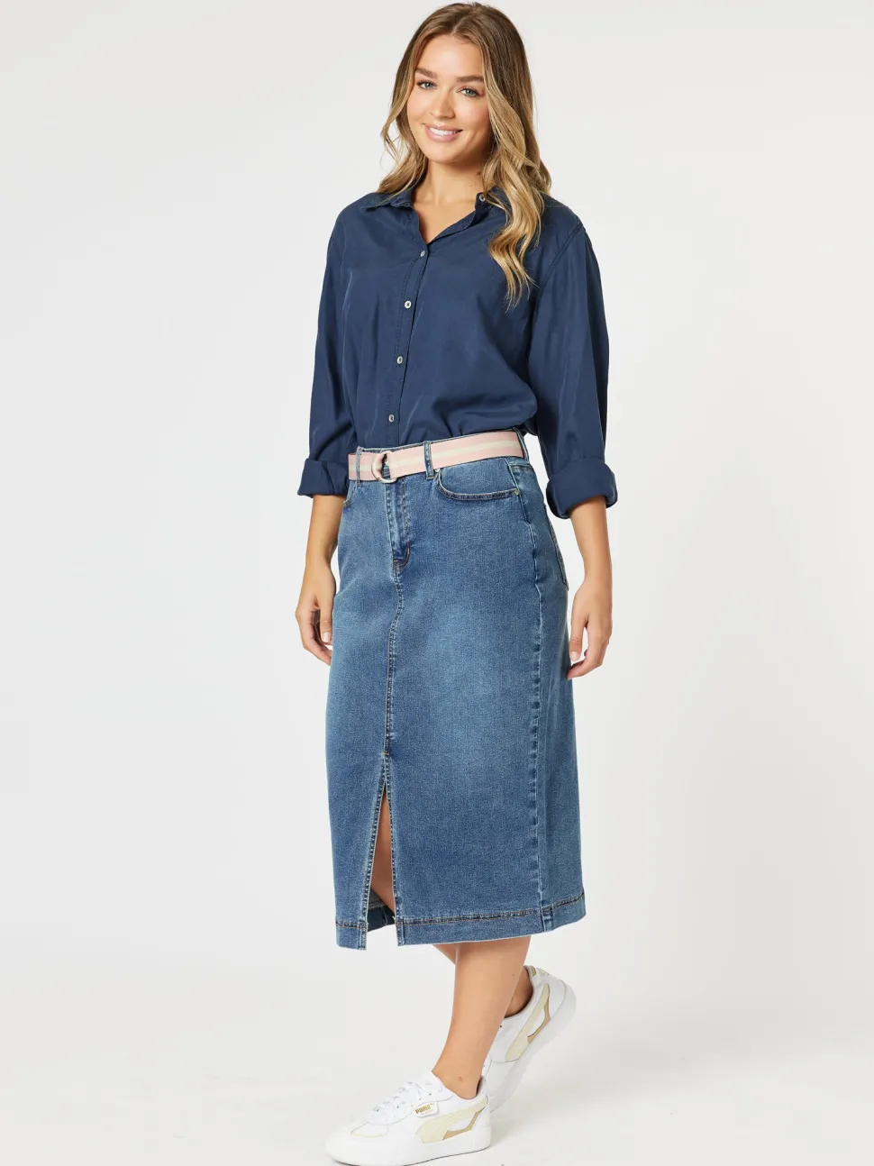 Hailey Chic Shirt - Navy