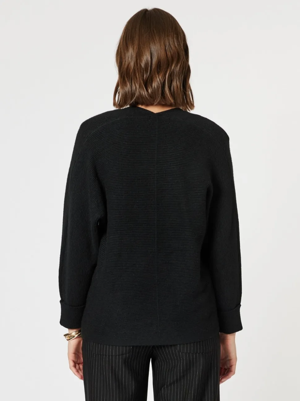 Highland Rib Cardigan - Black