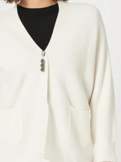 Highland Rib Cardigan - Ivory