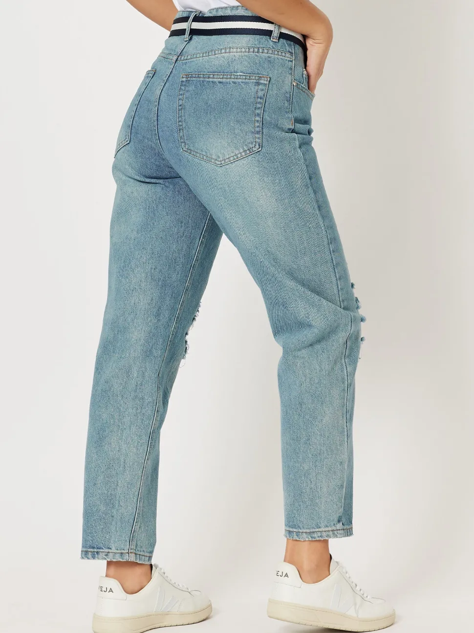 Ivy High Rise Relaxed Mom Jean - Denim