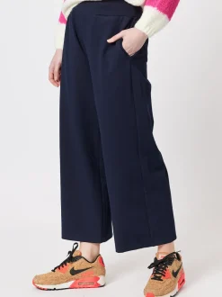 Kimmy Ponte Wide Leg Pant - Navy
