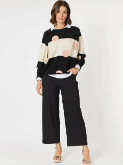 Kimmy Ponte Wide Leg Pant - Black
