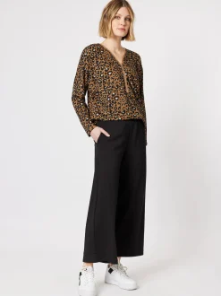 Kimmy Ponte Wide Leg Pant - Black
