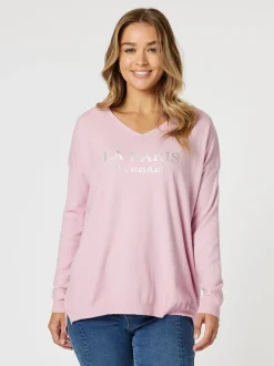 La Paris Knit Top - Pink
