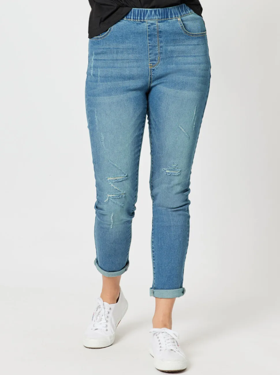 LA Stretch Pull On Jean - Denim