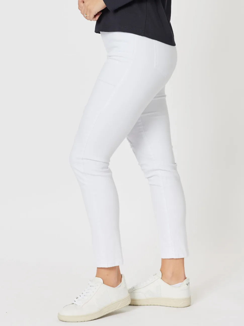 LA Stretch Pull On Jean - White