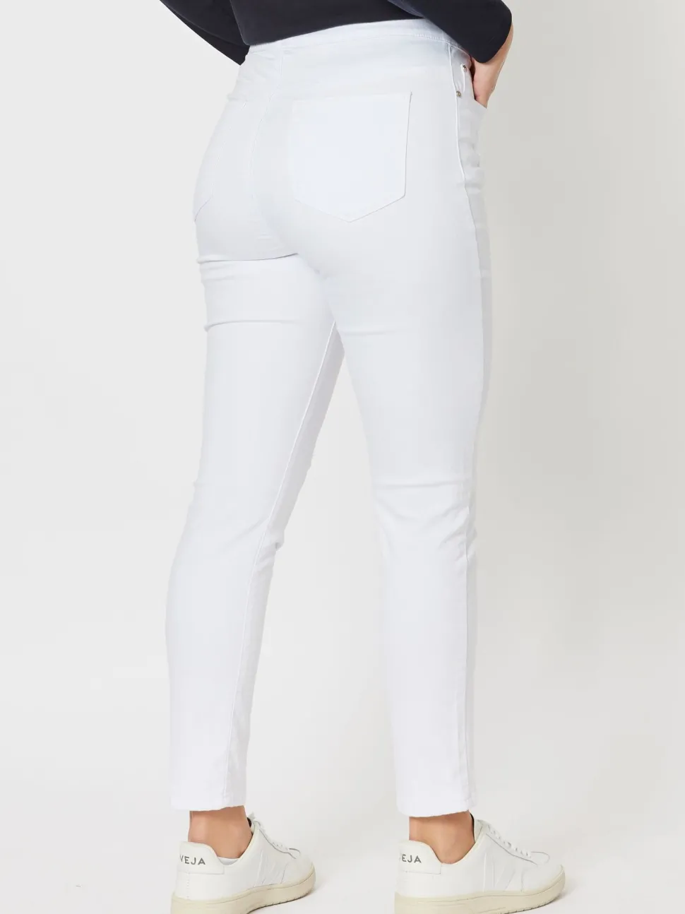 LA Stretch Pull On Jean - White