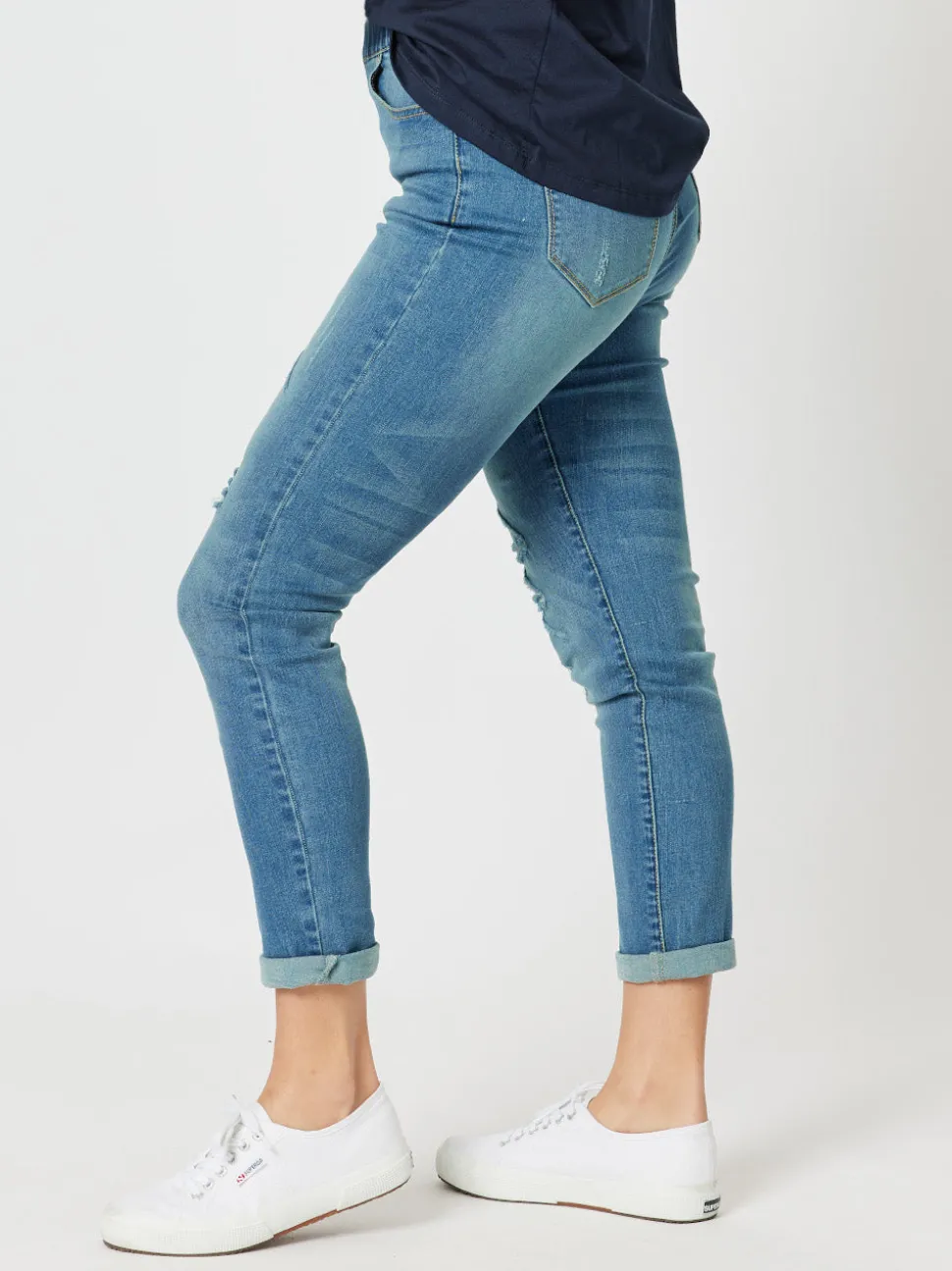 LA Stretch Pull On Jean - Denim
