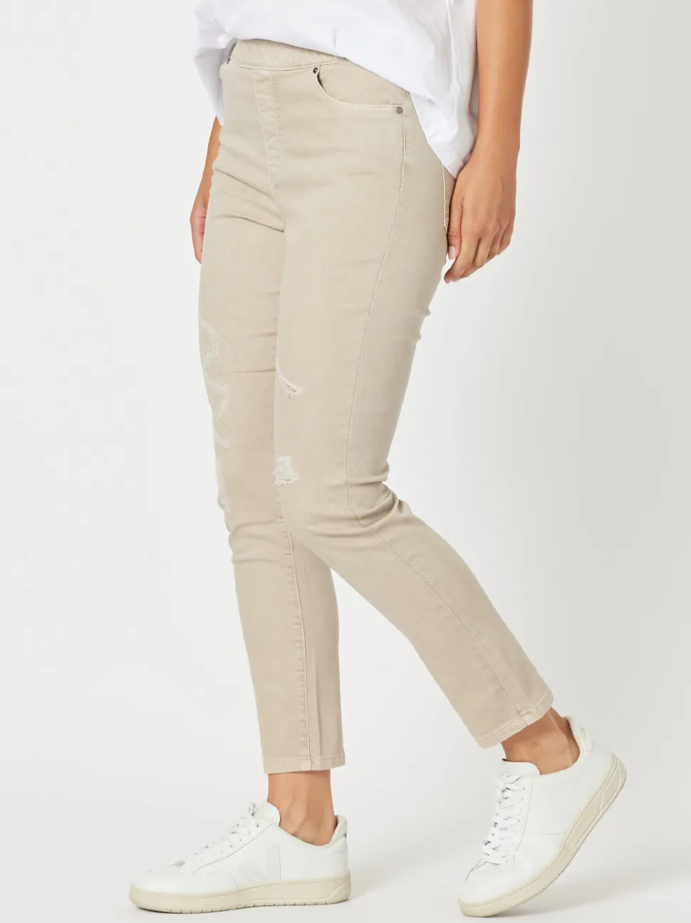 LA Stretch Pull On Jean - Natural
