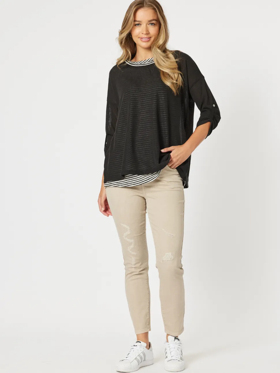 LA Stretch Pull On Jean - Natural