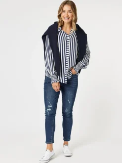 LA Stretch Pull On Jean - Dark Denim