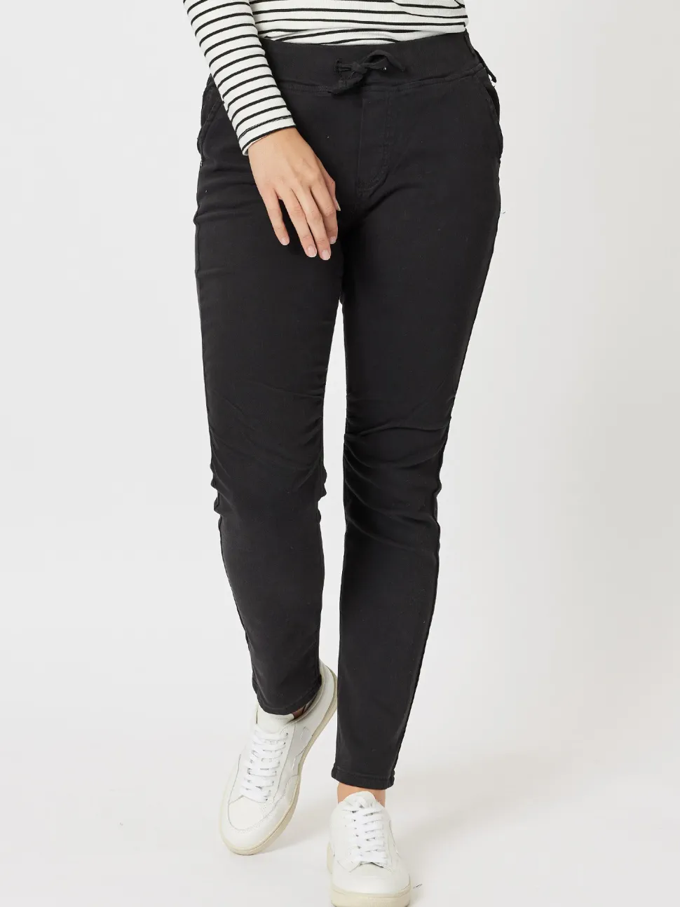 London Stretch Jogger Jean - Black