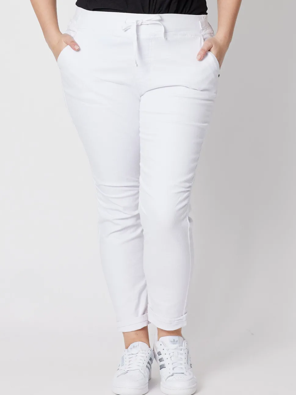 London Stretch Jogger Jean - White