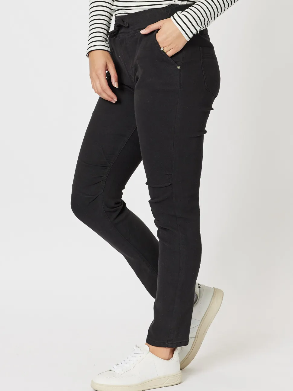 London Stretch Jogger Jean - Black