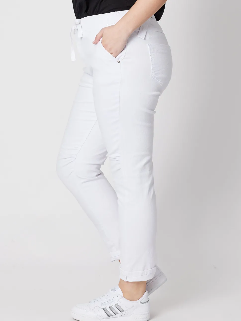 London Stretch Jogger Jean - White
