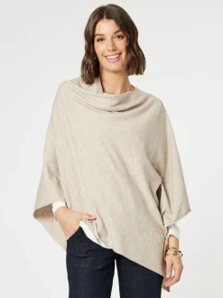 Macy Knit Poncho - Natural