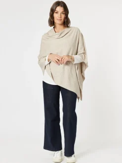 Macy Knit Poncho - Natural