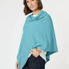 Macy Knit Poncho - Turquoise