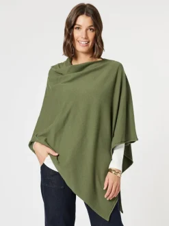 Macy Knit Poncho -Khaki
