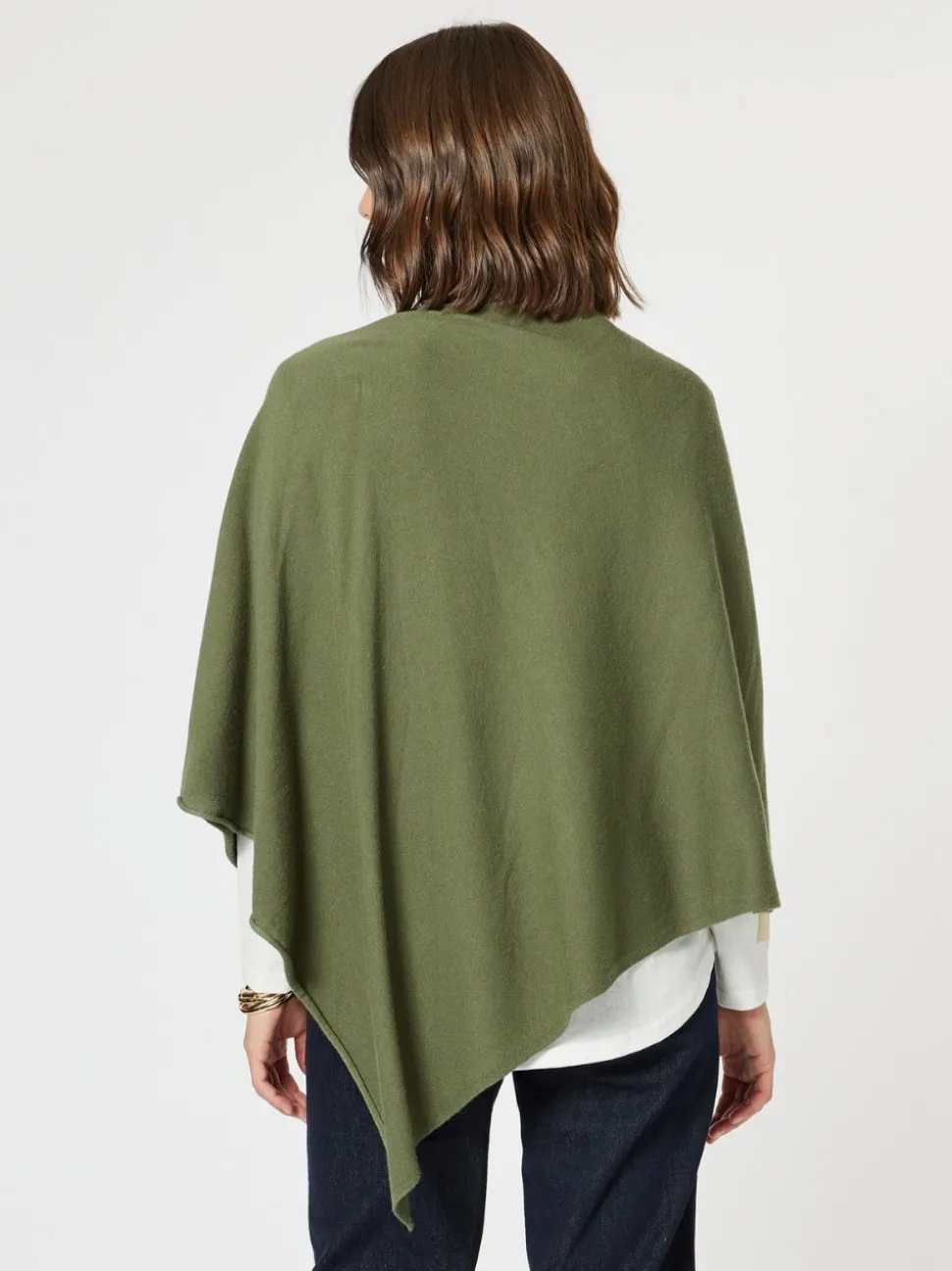 Macy Knit Poncho -Khaki