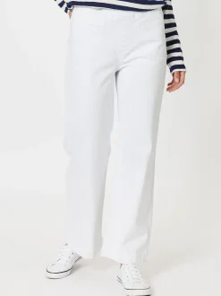 Maddy High Rise Wide Leg Jean - White