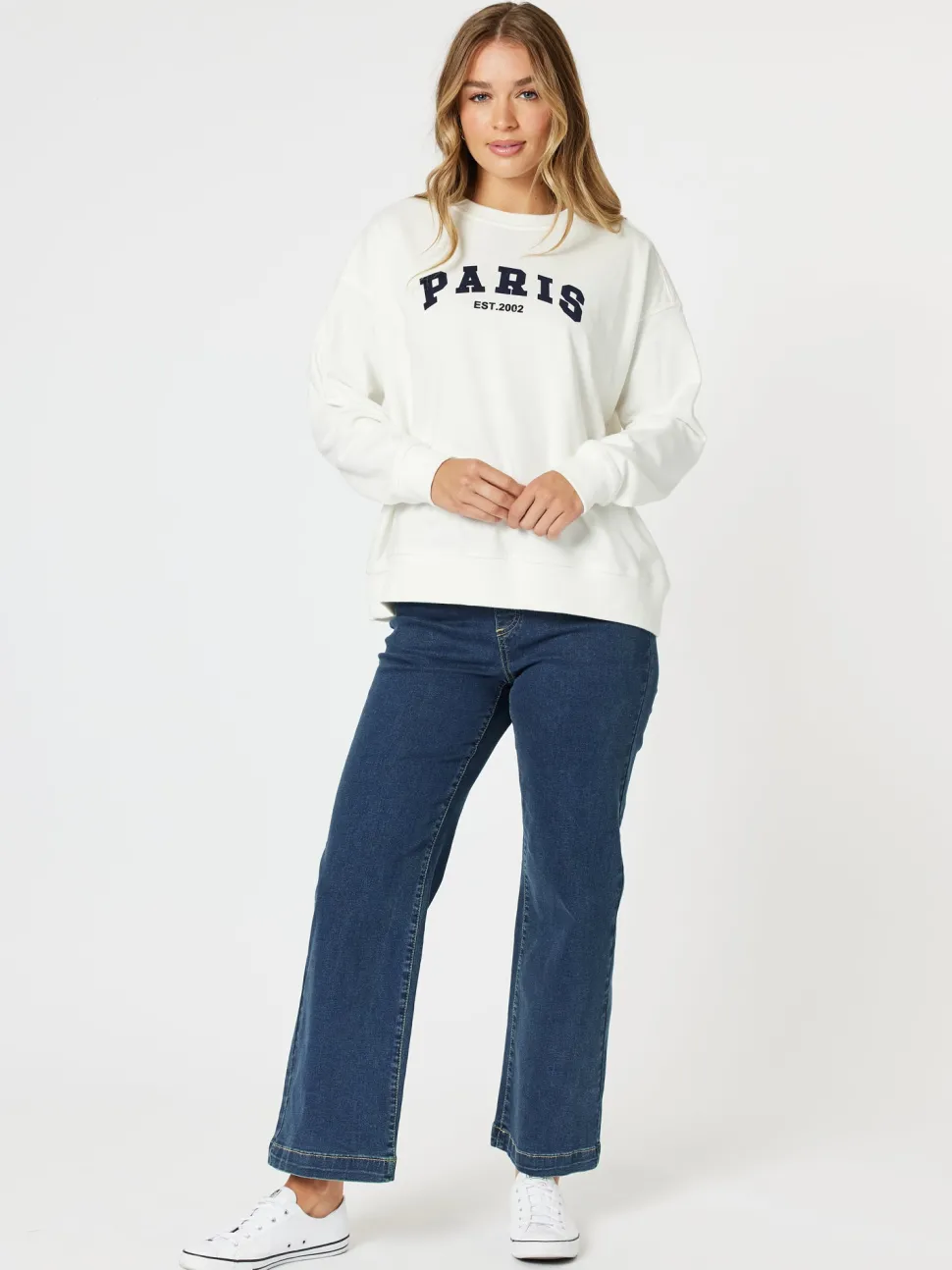 Maddy High Rise Wide Leg Jean - Dark Denim