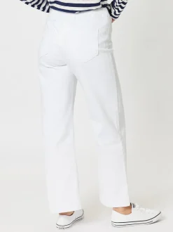 Maddy High Rise Wide Leg Jean - White