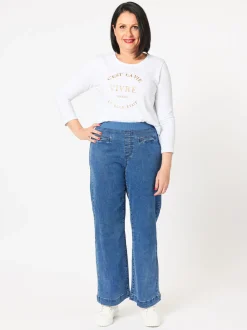 Maddy High Rise Wide Leg Jean - Denim