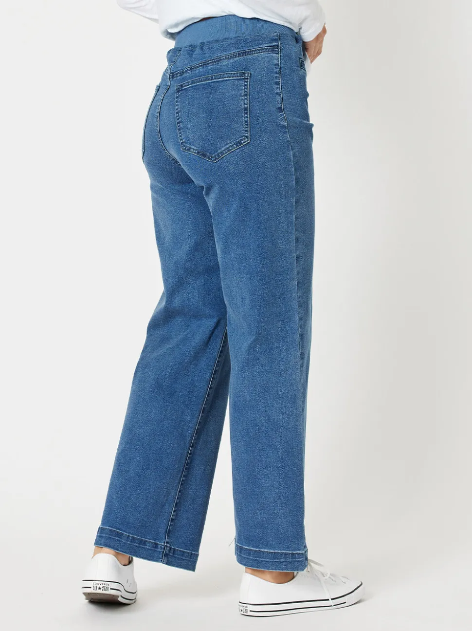 Maddy High Rise Wide Leg Jean - Denim