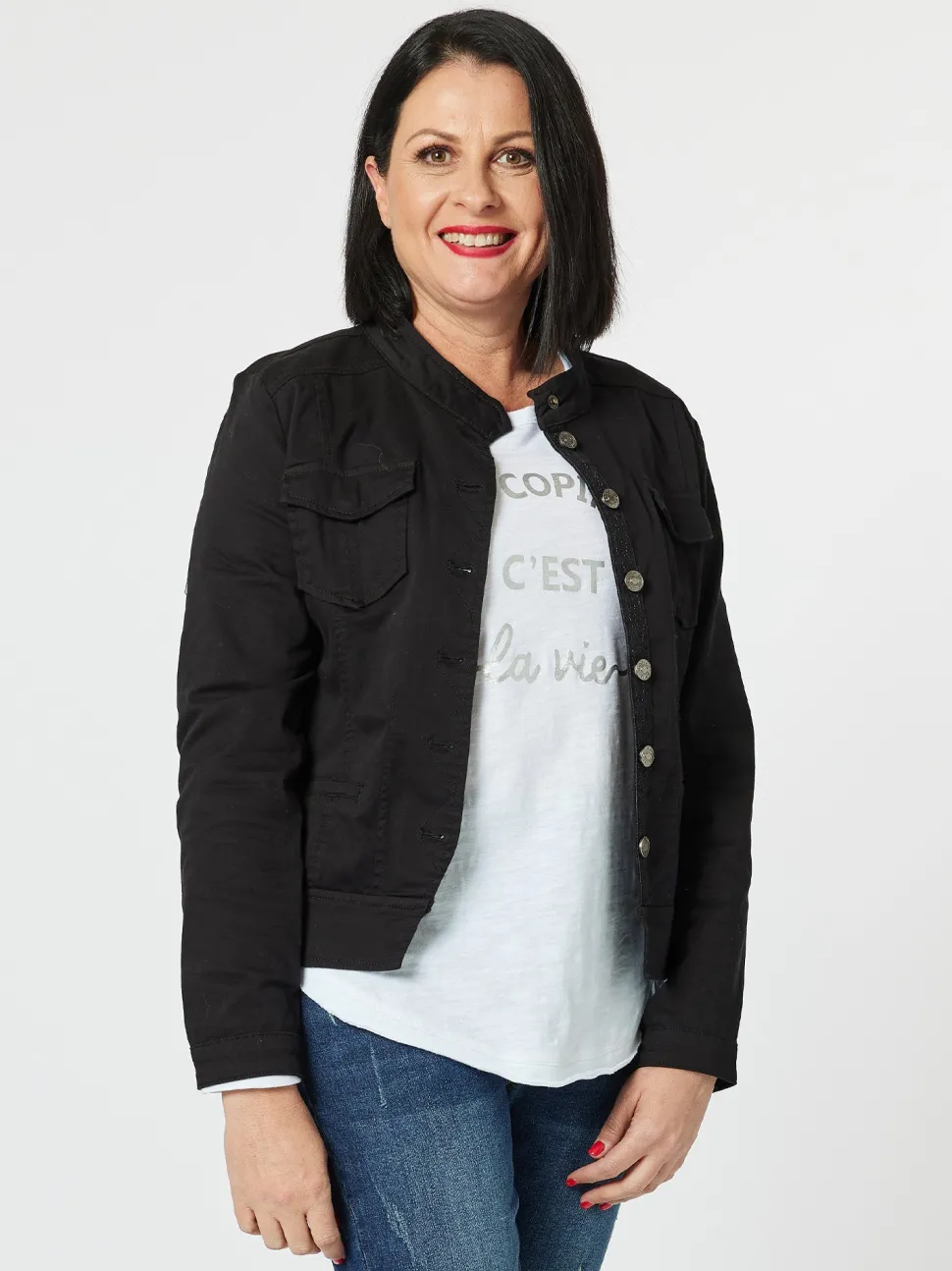 Maggie Denim Jacket - Black