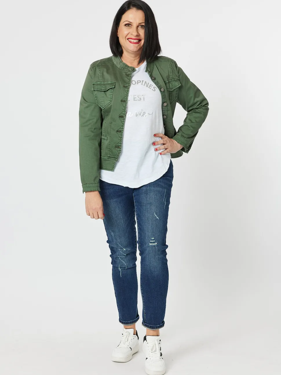 Maggie Denim Jacket - Khaki