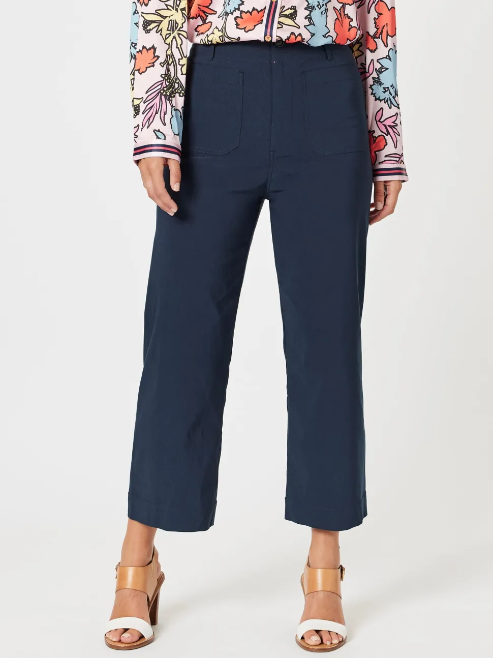 Marine Wide Leg Pant - Navy
