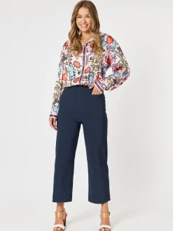 Marine Wide Leg Pant - Navy