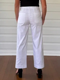 Marine Wide Leg Pant - White